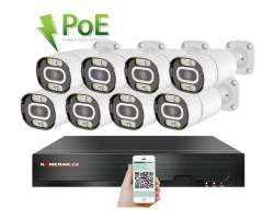 PoE IP 8 kamerový set XM-803A 4MPx, CZ menu - 9999 Kč