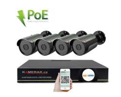 PoE IP 4 kamerový set  XM-409A 3MPx, CZ menu - 6988 Kč